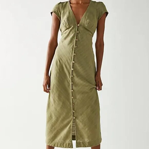 Free People New in Town Midi Dress - Picture 1 of 3